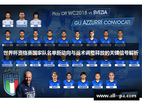 世界杯资格赛国家队名单新动向与战术调整释放的关键信号解析 世界杯资格赛国家队名单新动向与战术调整释放的关键信号解析